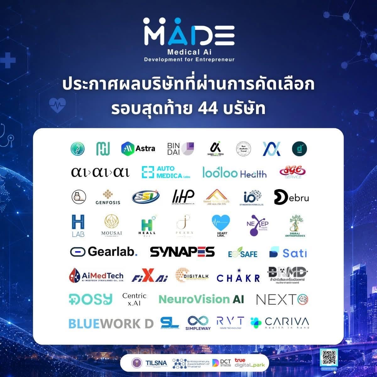 ประกาศผลบริษัทที่ผ่านการคัดเลือกรอบสุดท้าย 44 บริษัท โครงการ MADE 2026 มีโลโก้ MEGA WIZ